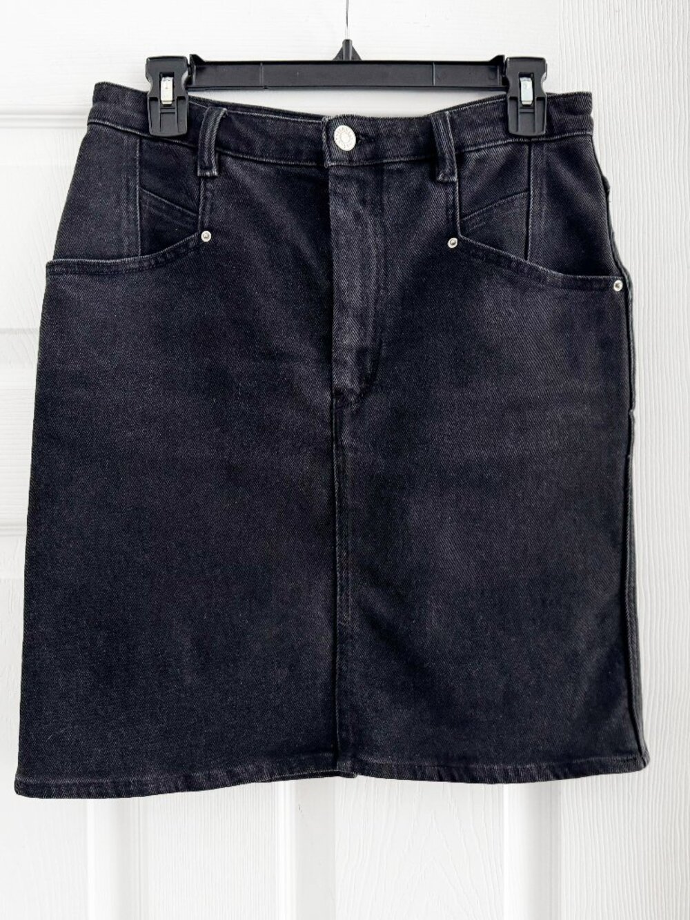 Isabel Marant "Nilori" Denim Skirt in Black, size 38 (fits like a size 4)
